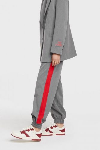 Pantalon gris ligne rouge ALIX THE LABEL | Marine