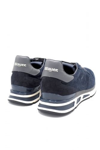 Blauer basket bas Bleu hommes (BLAUER-Runner unie nubuck - FOHIL Runner nubuk marine) - Marine | Much more than shoes