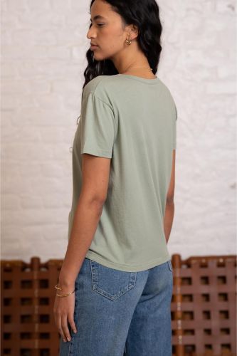 T-shirt en coton vert JEFF | Marine